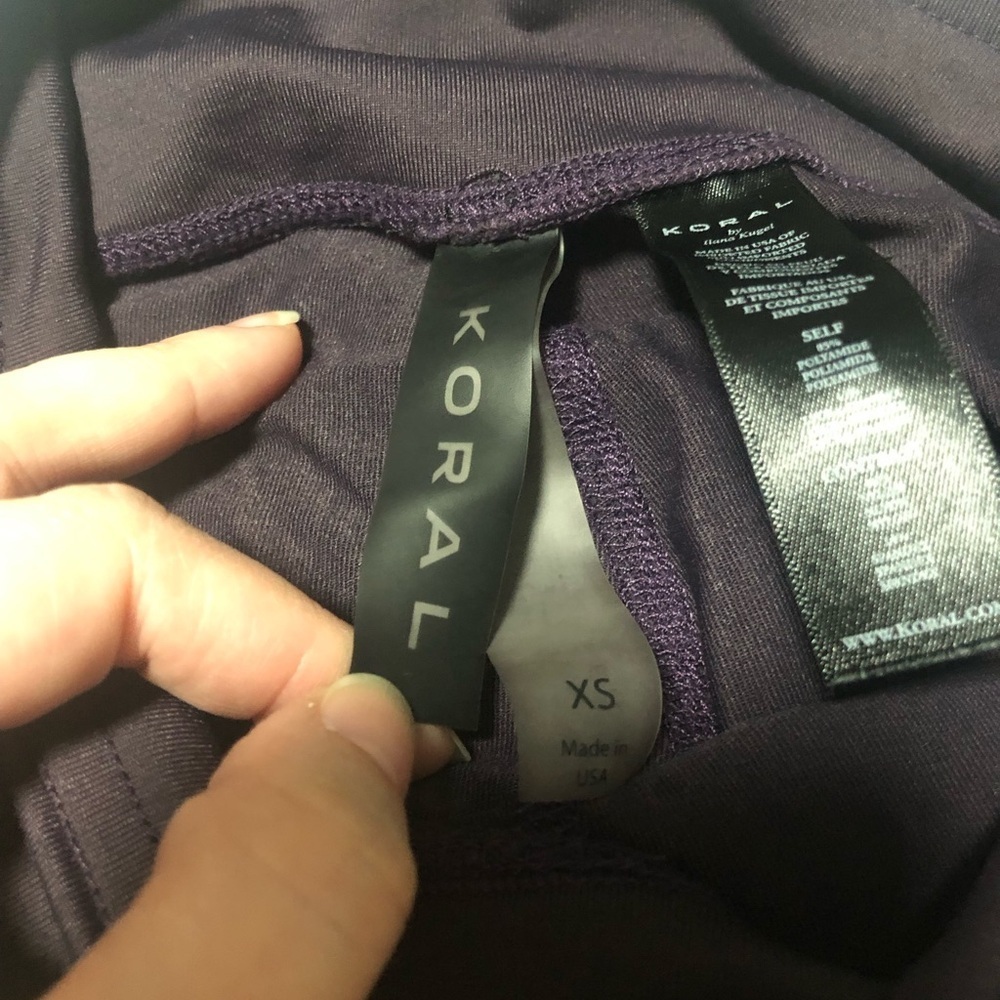 Koral Forge High Rise Legging in Dark Plum and Black - Picture 3 of 7